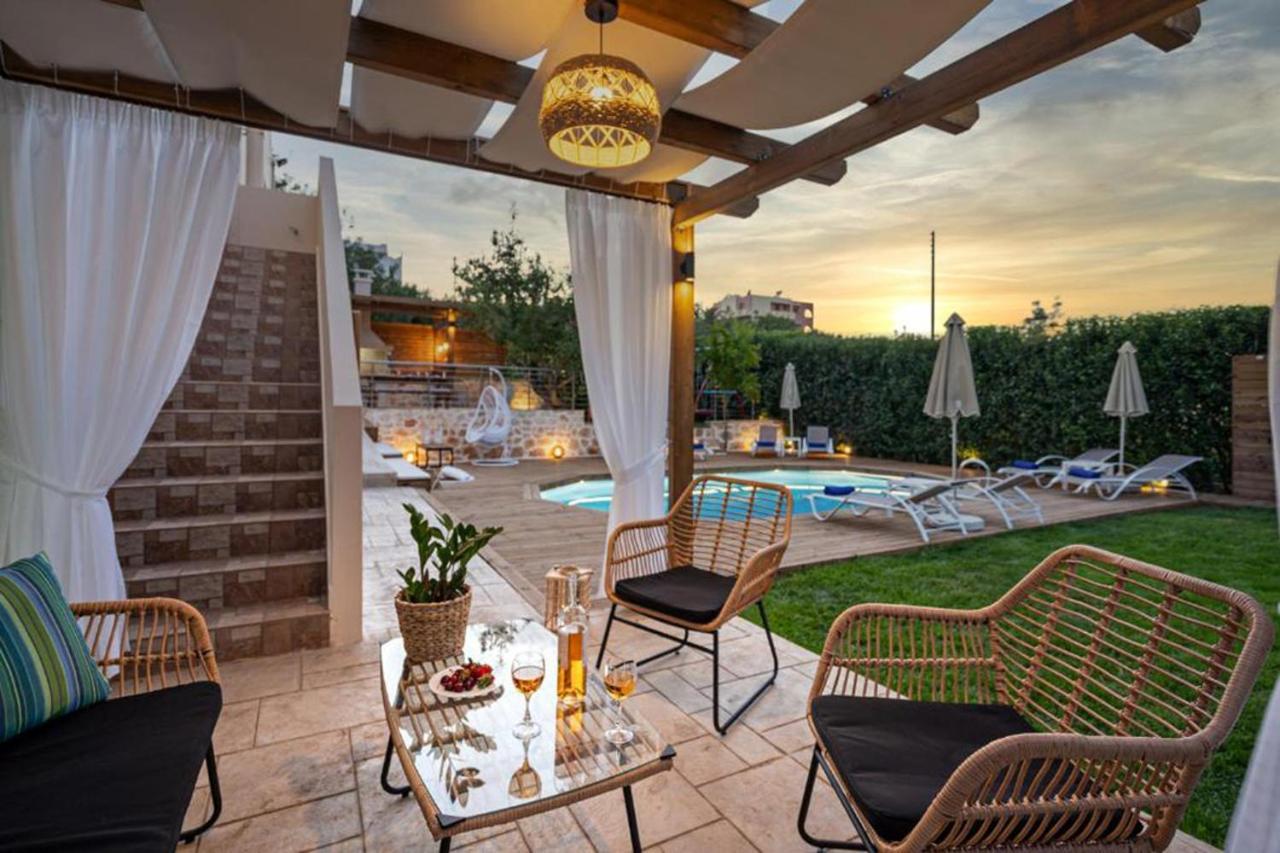 Villa Ellovos With Private Pool Ретимно Экстерьер фото